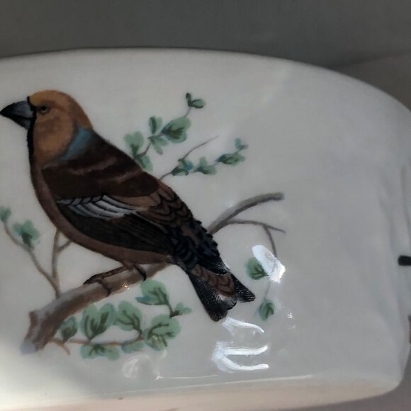 Lourioux Le Faune Birds Round Serving Bowl Casserole Baking Dish France 6.5" - Picture 11 of 12